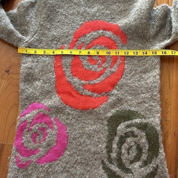 Neve Alpaca Wool sweater Nordic turtleneck colorful neutral apres ski winter - Picture 10 of 12